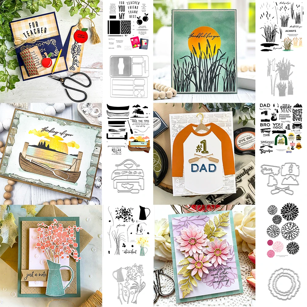 Fesselnde Rohrkolben reichlich Blüten klare Stempel und Schneidwerk zeuge für DIY Handwerk machen Kunst karte Fotoalbum Scrap booking Decora