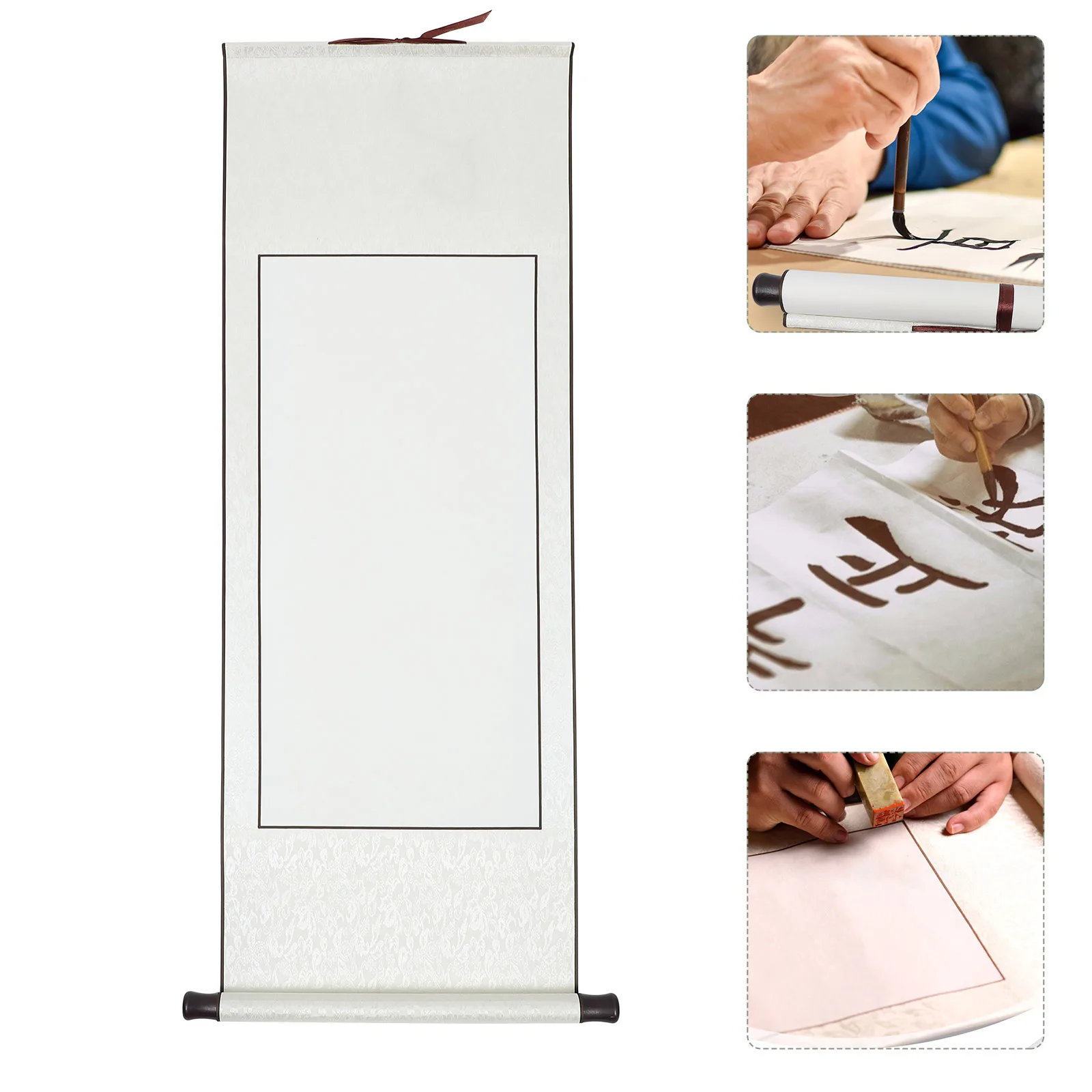1Pcs Blank Chinese Scroll Paper Mounting Hanging Scroll for Calligraphy Painting Calligraphy Practicing Art Paper
