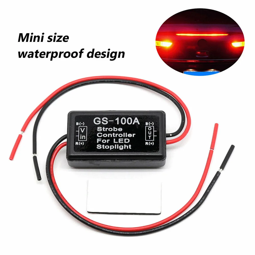 1x GS-100A Car LED Brake Stop Light Lamp Strobe Flash Module Controller GS-100A 70W 12V Positive Pole For Car LED Lamp 12V