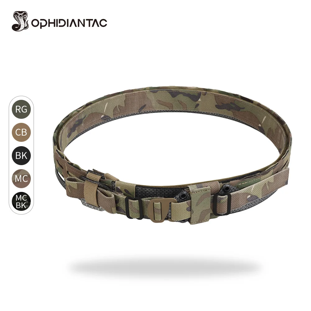

OPHIDIANTAC Outdoor MOLLE Compatible Hunting Belt and Air Soft Belt Lightweight and Feature Dual Quick-release Buckles