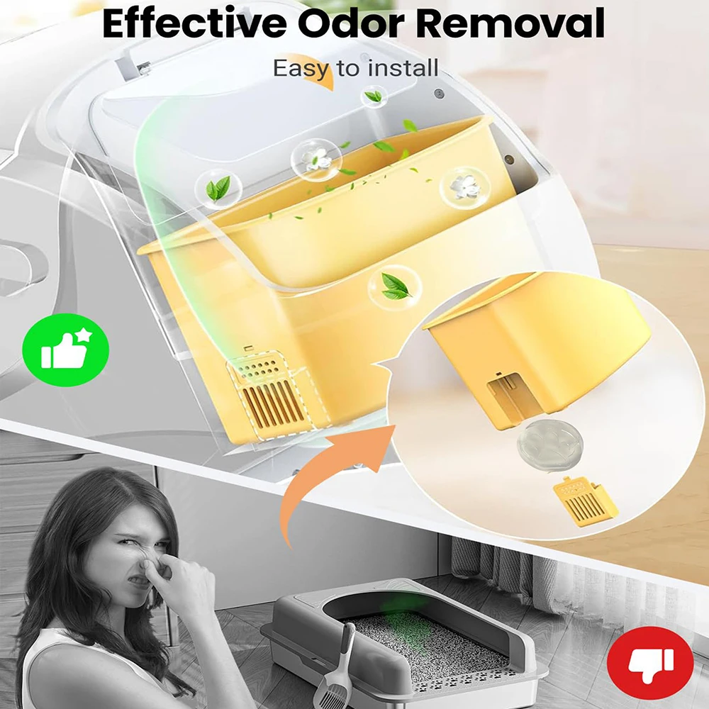 2/4/6/8 Pack Universal Eliminator Hooded Box Cat Litter Deodorizer Odor Remover Cream For Pets Accessories