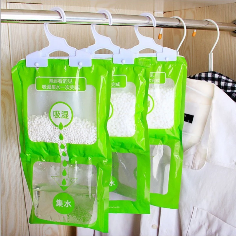 

10Pcs Hangable Wardrobe Moldproof Moisture Proof Dehumidification Bag Moisture Absorbing Bag Hygroscopic Bag Hanger Drying Agent