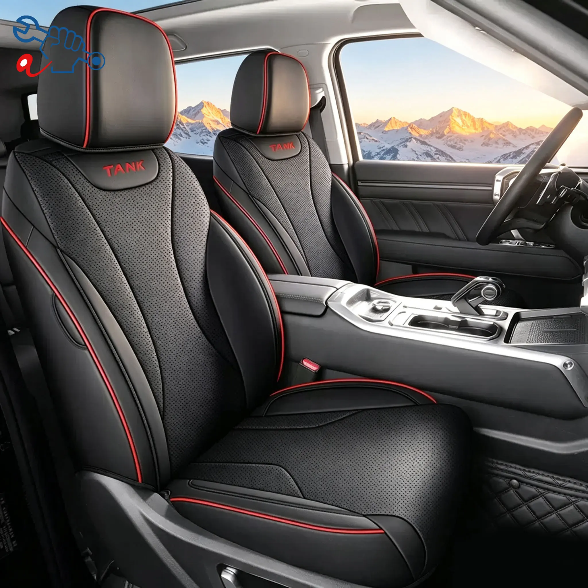 Left‑Drive Car Seat Cover For GWM Tank 400 Hi4‑T 2023‑2026 Full Enclosed Auto Cushion All‑Season Interior Refit Modified Seat
