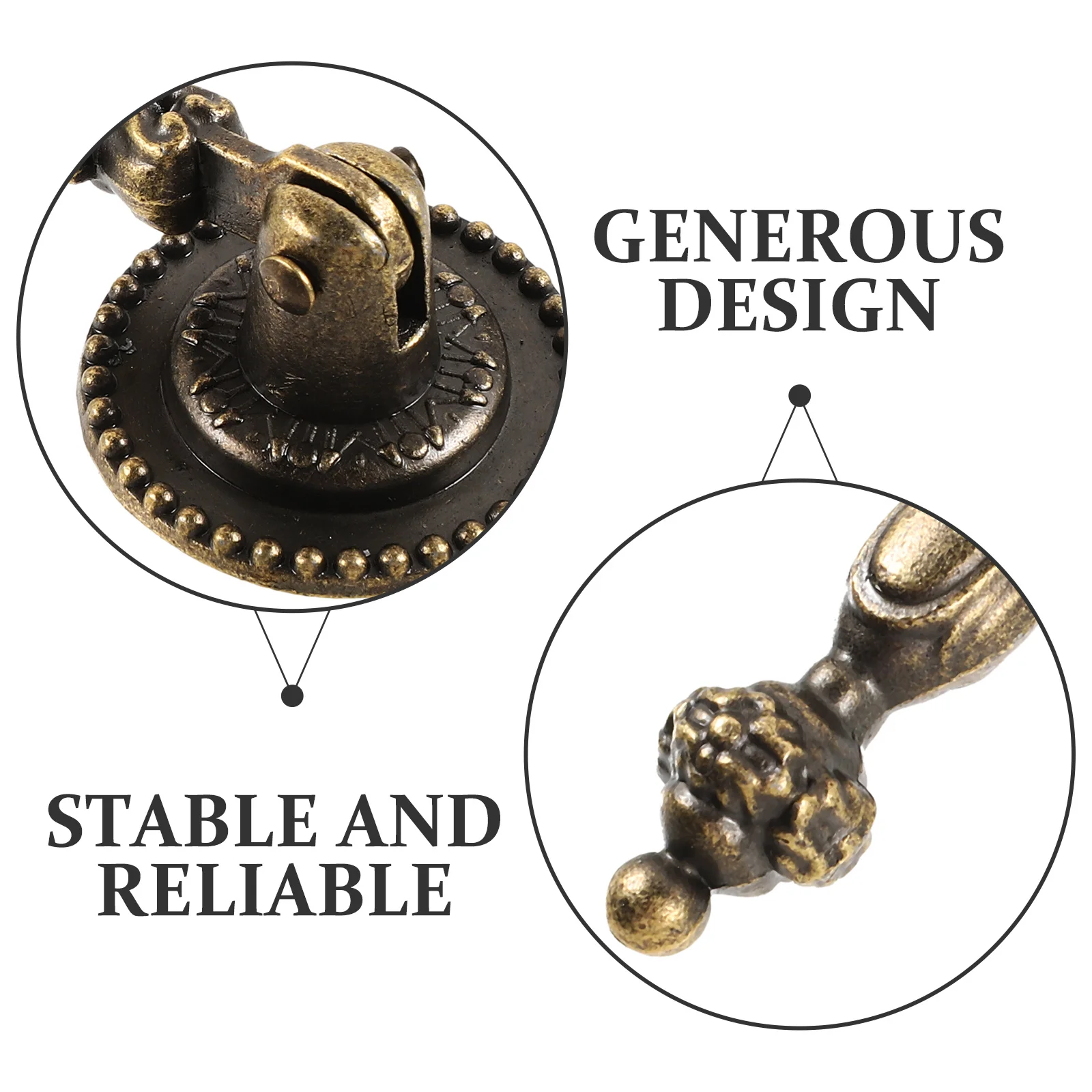 

2Pcs Vintage Bronze Drawer Knobs Cabinet Handles Zinc Alloy for Kitchen Cupboard Wardrobe Door Pulls Home Decoration