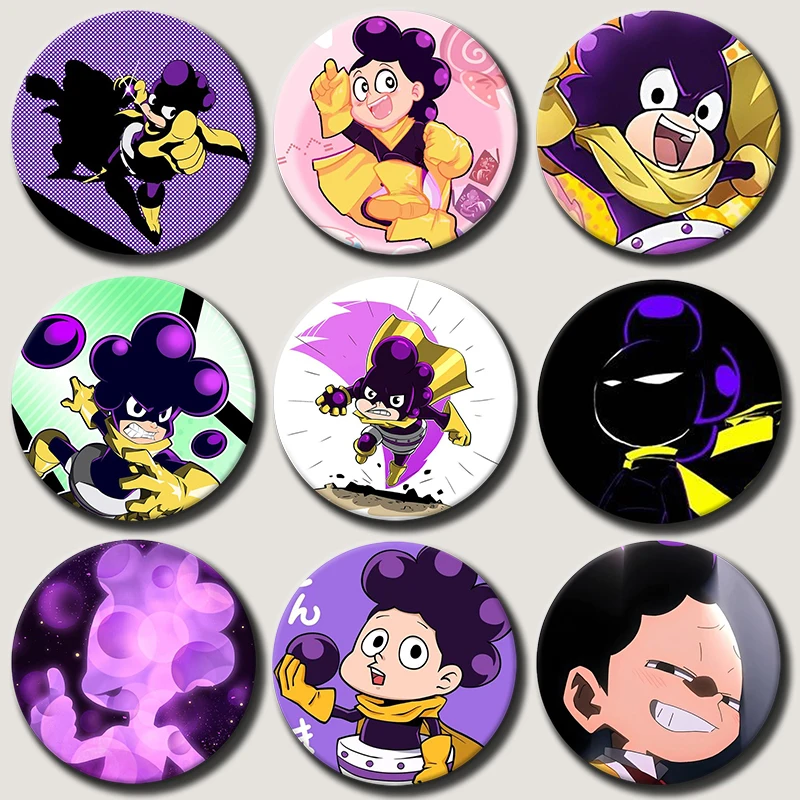 

58mm Anime Character Minoru Mineta Soft Button Pin Hero Cartoon Brooch Creative Badge for Backpack Clothes Decoration Gift