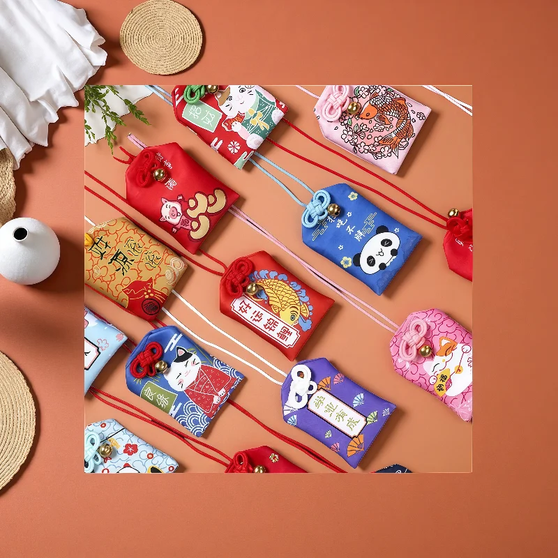 Vielseitige neue Omamori-Glücksbringer für Reichtum, Schönheit, Gesundheit und Sicherheit – Transparenter Talisman-Anhänger als Schlüsselanhänger, Paar-Geschenk – Detail 1