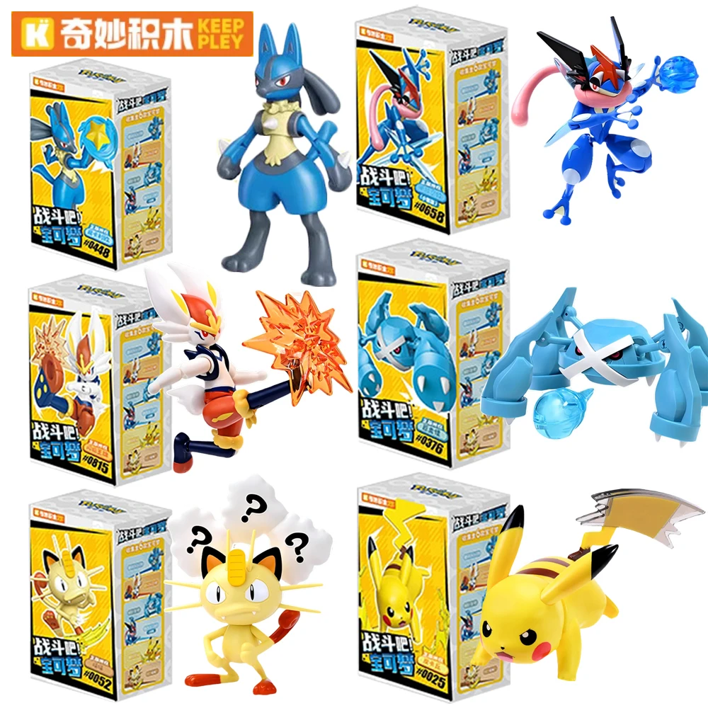 

Подлинные блоки Keeppley Pokemon Greninja Пикачу Лукарио, персонажи аниме, сборная модель, модные игрушки, коллекционные подарки для детей