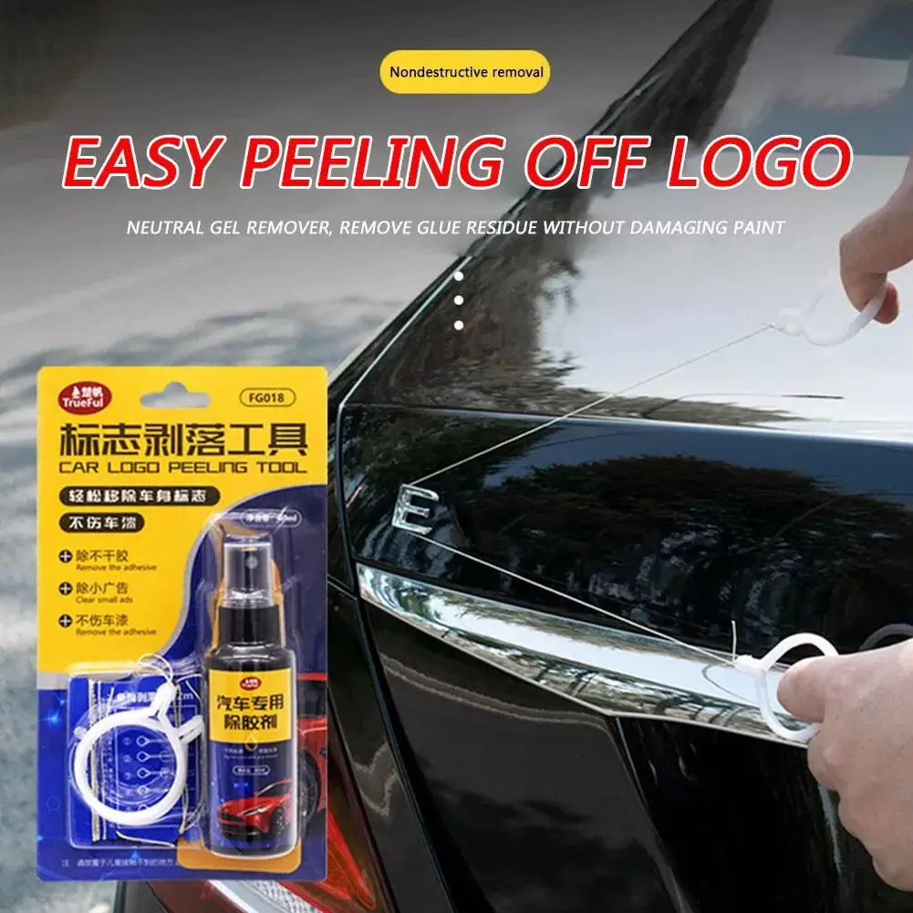 

Car Scraper Lettering Adhesive Badge Emblem Decal Removal Kit N Remover Tool EW 60ml A0M7