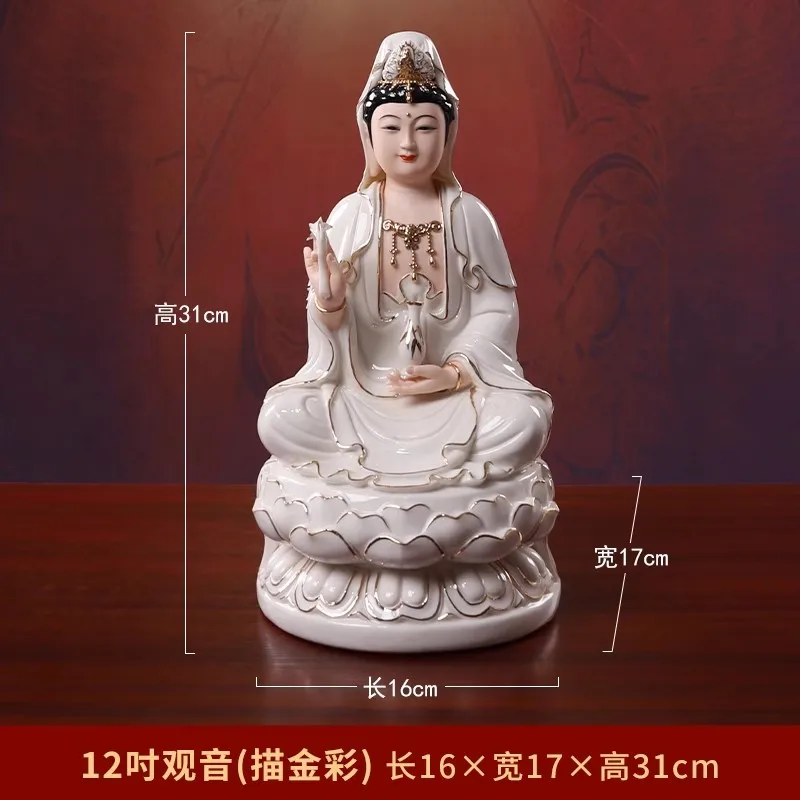 Keramisch Boeddhabeeld Guanyin Bodhisattva Ksitigarbha Bodhisattva Shakyamuni Buddha Maitreya Huisaanbod Van Boeddhabeelden
