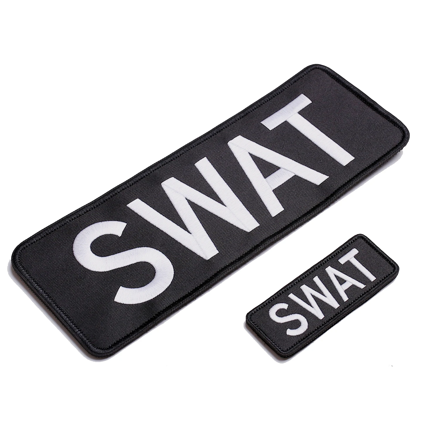 Large Embroidery Patch Set of 2 SWAT Hook and Loop Appliques, 3D Uniform Patches for Decorating, DIY