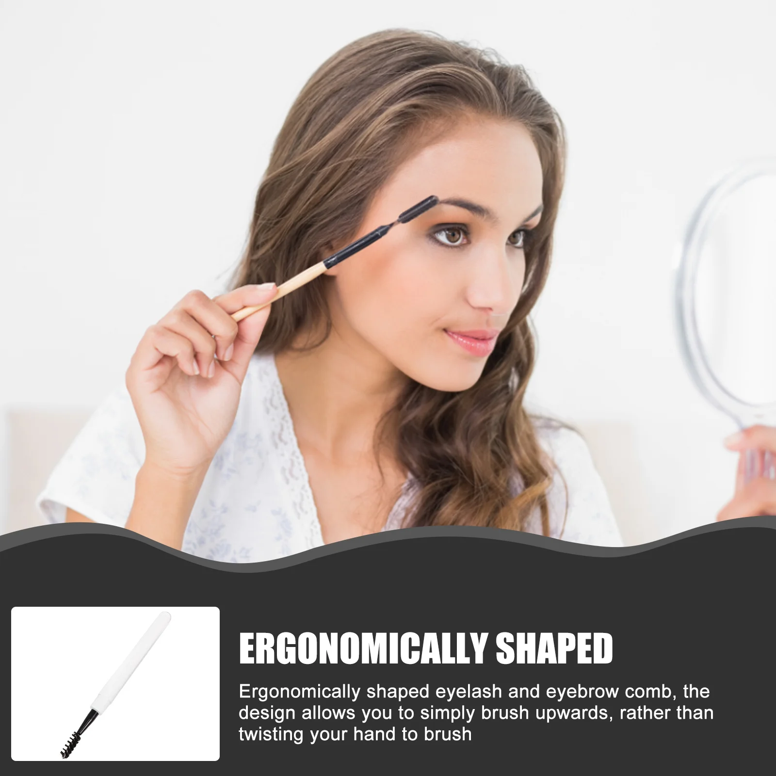 6 قطعة فرشاة رمش الحاجب مشط لاش فاصل ماسكارا قضيب أداة للنساء ماكياج الأساسية البلاستيك الألياف الخشن #4