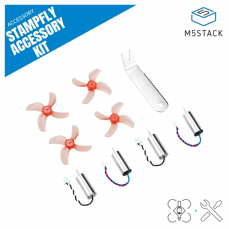 Official M5Stack M5Stamp Fly Quadcopter Repair Kit Hollow Cup Motor Propeller