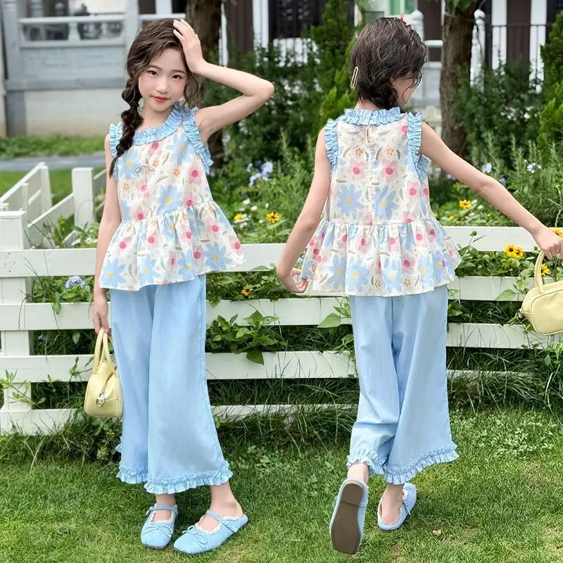 

2025 New Children's Clothing Kids Set Fashion Letters Girl Clothes From 5 To 6 Years Girls Sets 4 7 Summer 8 Year Old Dress 12