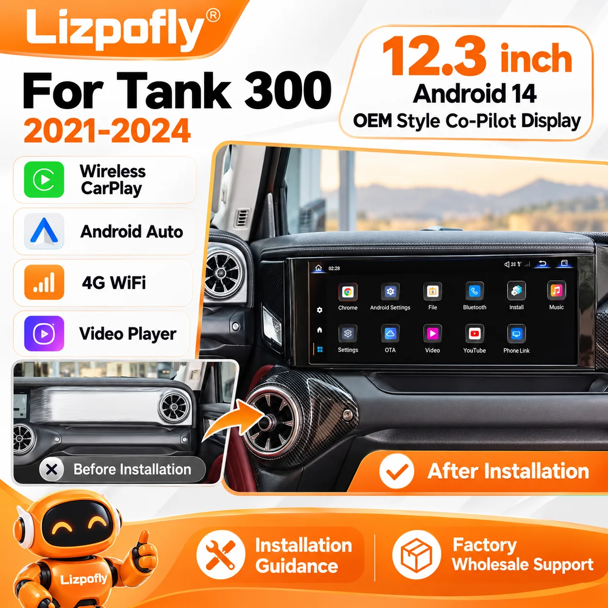 Lizpofly for Tank 300 2021-2024 12.3