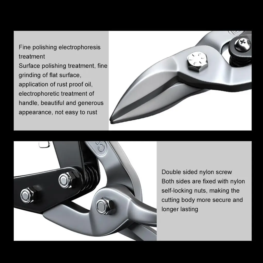 Aviation Scissors For Cutting Cardboard Precision Blades For Accuracy Double Lever Gear Structure