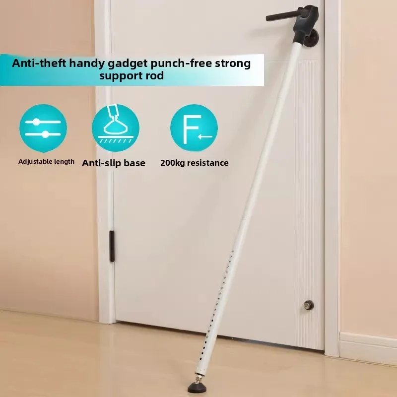 Heavy Duty Telescopic Anti-theft Door Security Bar, Adjustable Door Brace, Anti-collision Door Stopper for Apartment Hotel