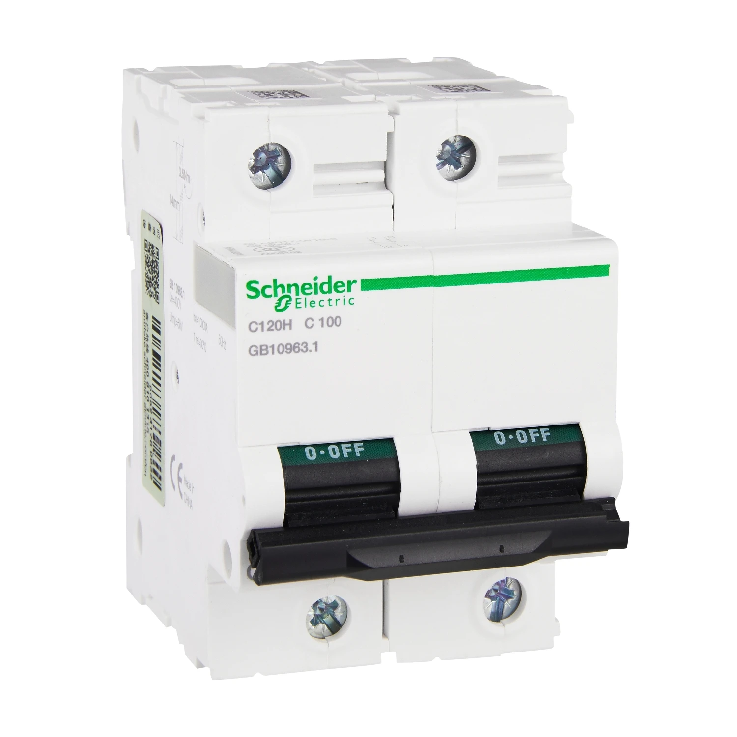 

C120H 2P C 100A A9N19817 2P | 100A | C | 10KA C120 miniature circuit breaker