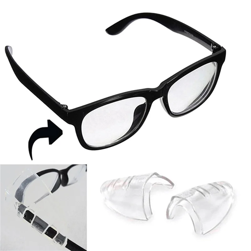 1/2Pair Fashion Eye Flexible Clear Shields Anti Fog Protective Cover Eye Glasses Side Protective Myopia Glasses Protector