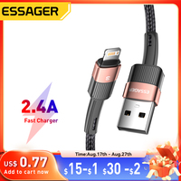 Essager USB Cable For Iphone14 13 12 11 Pro Max Xs Xr X SE 8 7 6 Plus Fast Charging Mobile Phone Data Line For Ipad Charger Wire