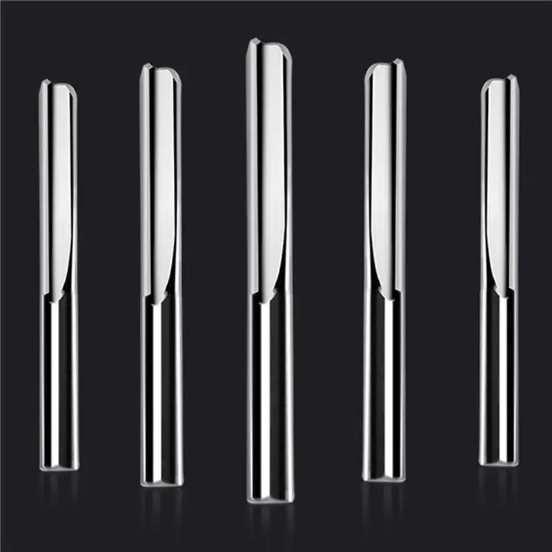 AT63-10Pcs/Lot 6X32mm Two Flutes Straight Router Bits For Wood CNC Straight Engraving Cutters Carbide Endmills Cutting Mil