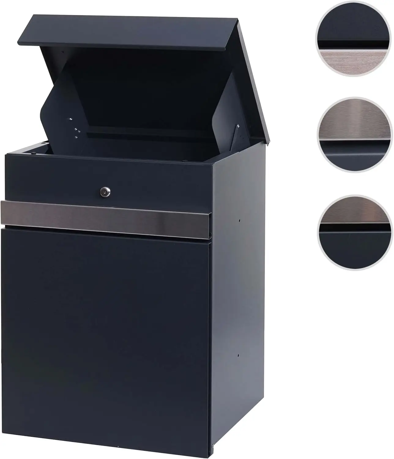 Parcel Mailbox Customizable Durable Weather-resistant Compartments Three-large-outdoor-mailbox-equipped Parcel Drop Box