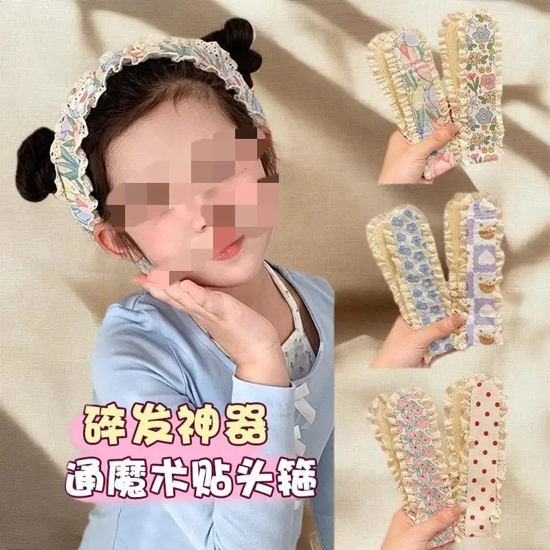 Children's Magic Hair Hoops Flower Hairband Makeup DIY Kids Accessories Stickers Bangs Paste Posts Hair Decor Crushed Style - Image 2
