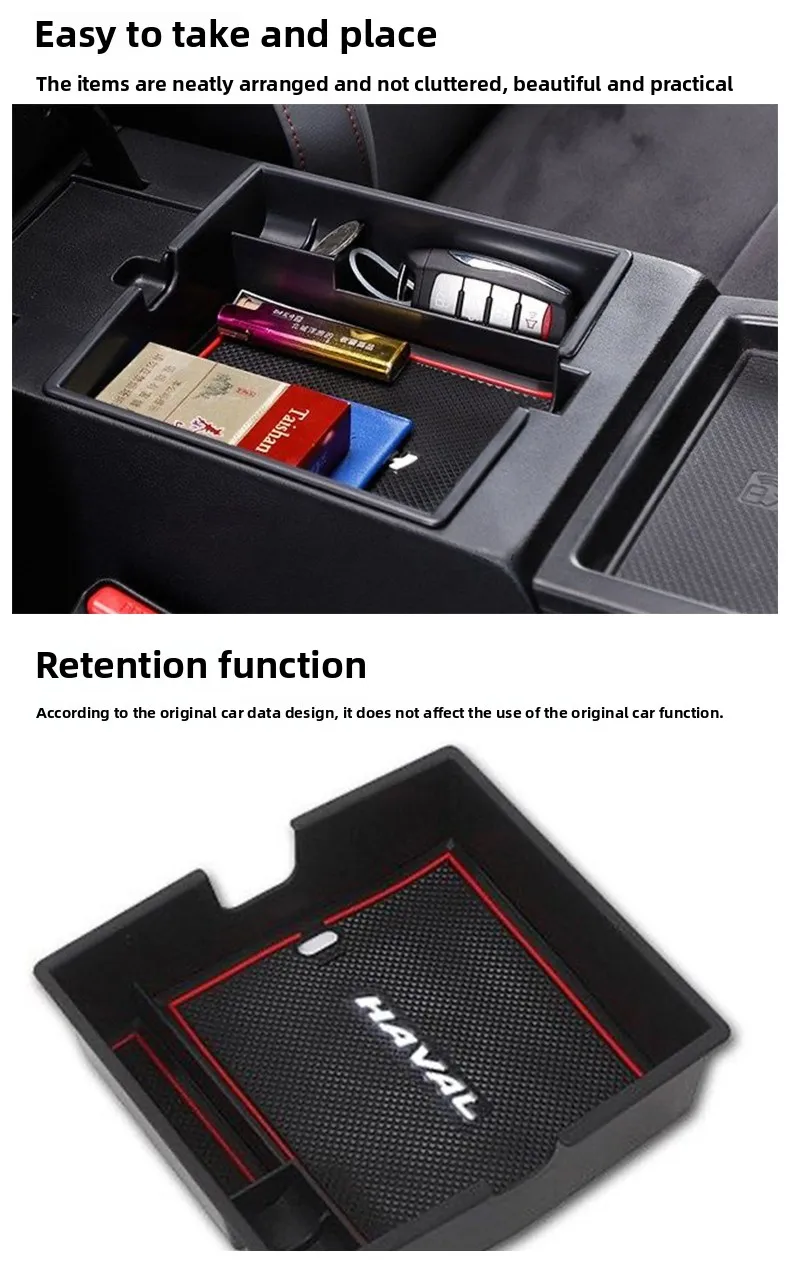 Auto Center Konsole Organizer Fall Interior Styling Zubehör Armlehne Versteckte Halter Lagerung Box Für Haval Jolion 2021 2022 2023 – Detail 5