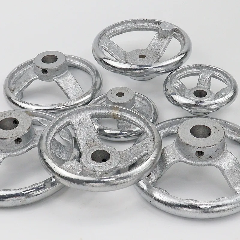 1 STKS Gietijzer Verchroomd Werktuigmachine Golfkarton Riem Top Schroefgat Handvat Handwiel Disc 4-Inch 5-Inch 6-Inch 8-Inch