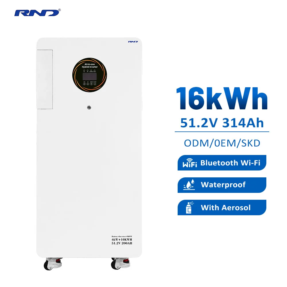 Long Cycle Life 51.2V 314Ah LiFePO4 Battery  16kwh Lithium Battery Lithium Cell Hybrid Solar Inverters 6kW/6kVA
