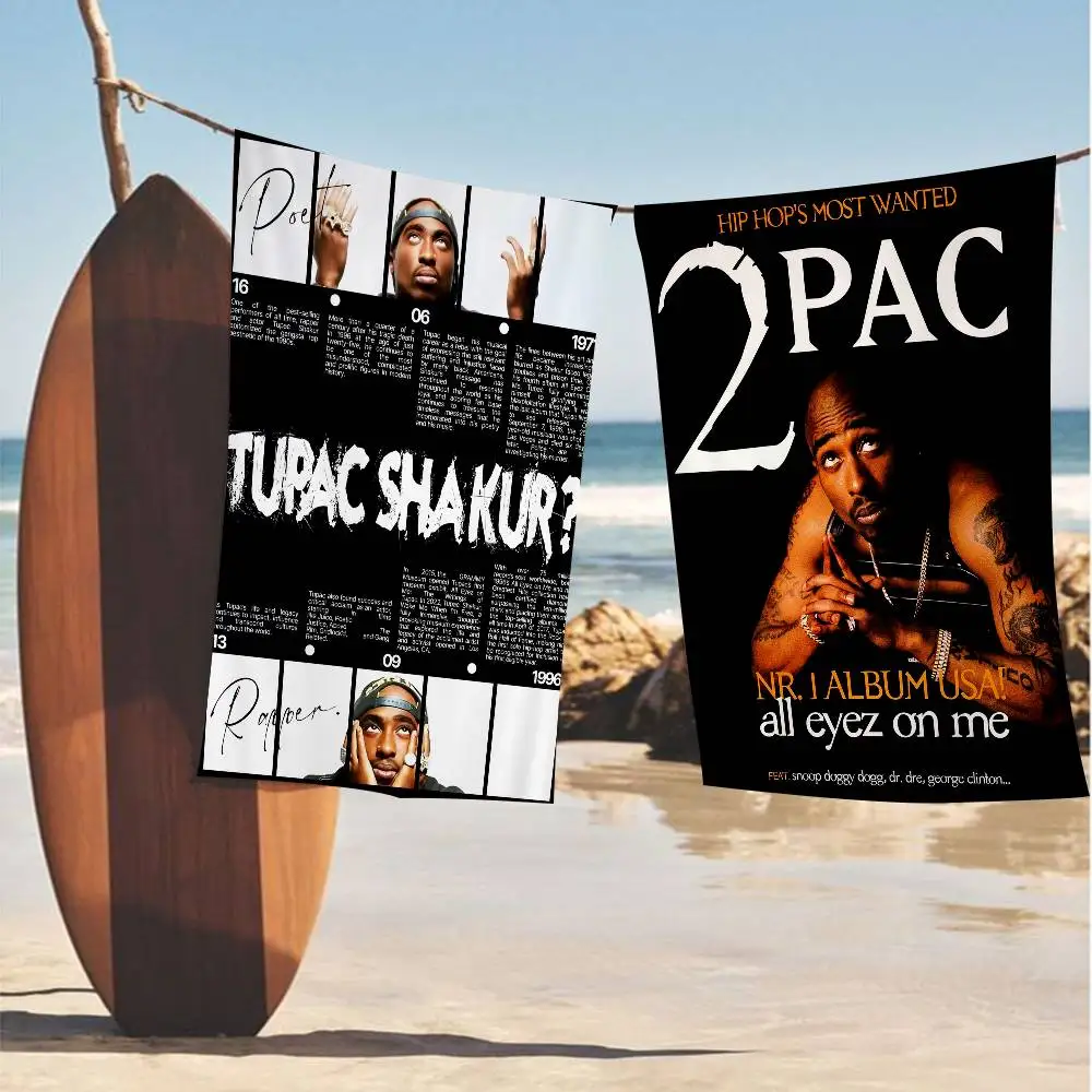 Pop Rap 2-PAC T-Tupac Bath Towel Microfiber Soft Water Absorbing Breathable For Girl Kids Decorative Cartoon Beach Towel