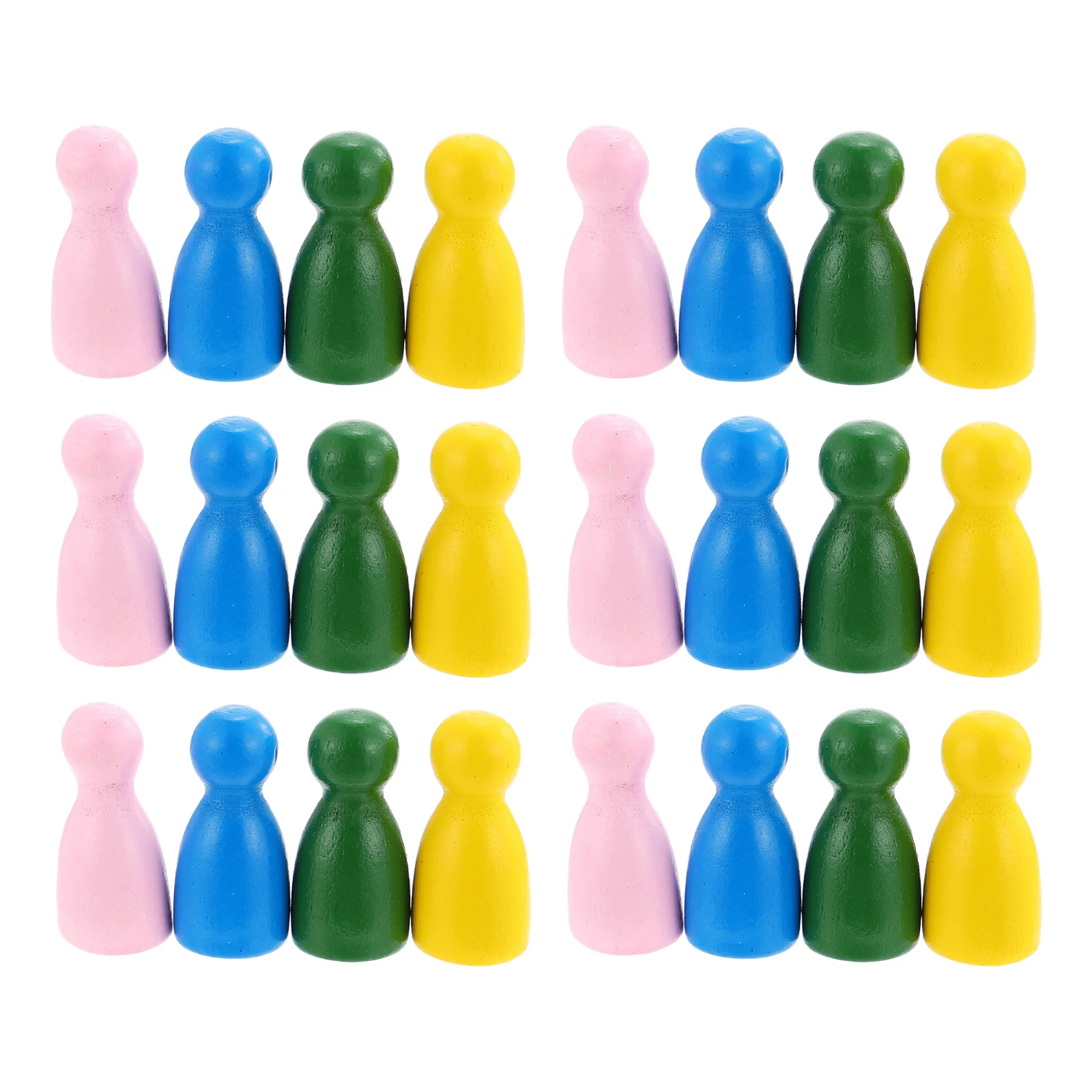 

40pcs Board Game Pieces Wooden Flight Chess Chessman Tabletop Game Pawns Tabletop Game Component Game Token(Random Color)