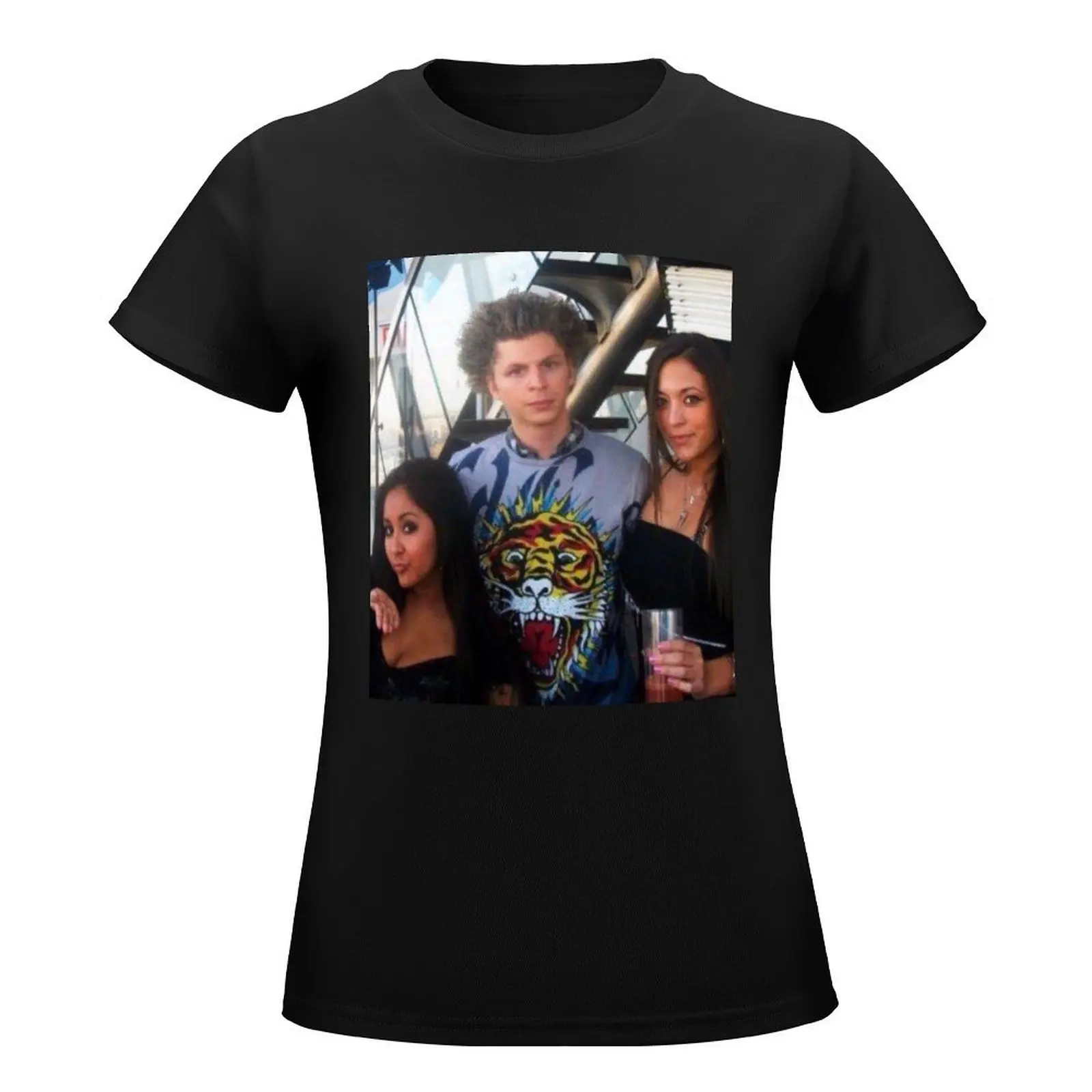 Michael Cera on Jersey Shore T-Shirt cute tops tops graphics Aesthetic clothing spring clothes Women 2024