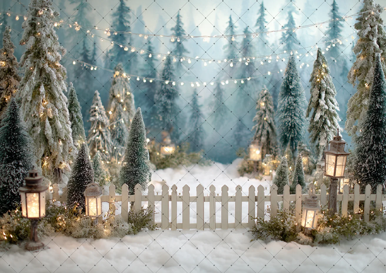 Winter Snow Pine Forest Backdr - Photography Lighting White Background recension och pris