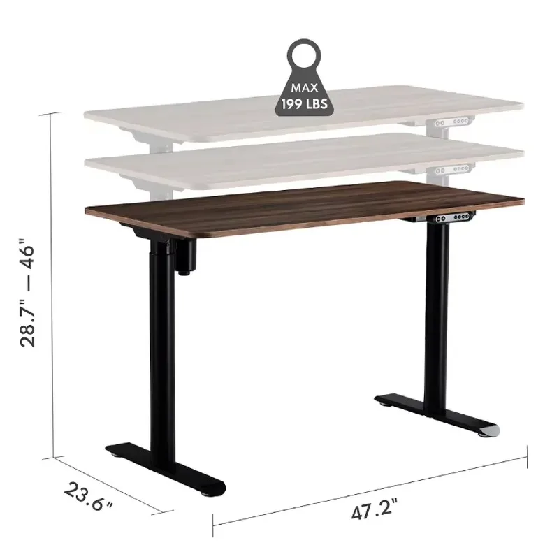 Electronic Small Desk Height Adjustable Study Desk Vertical Desk Computer Workstation