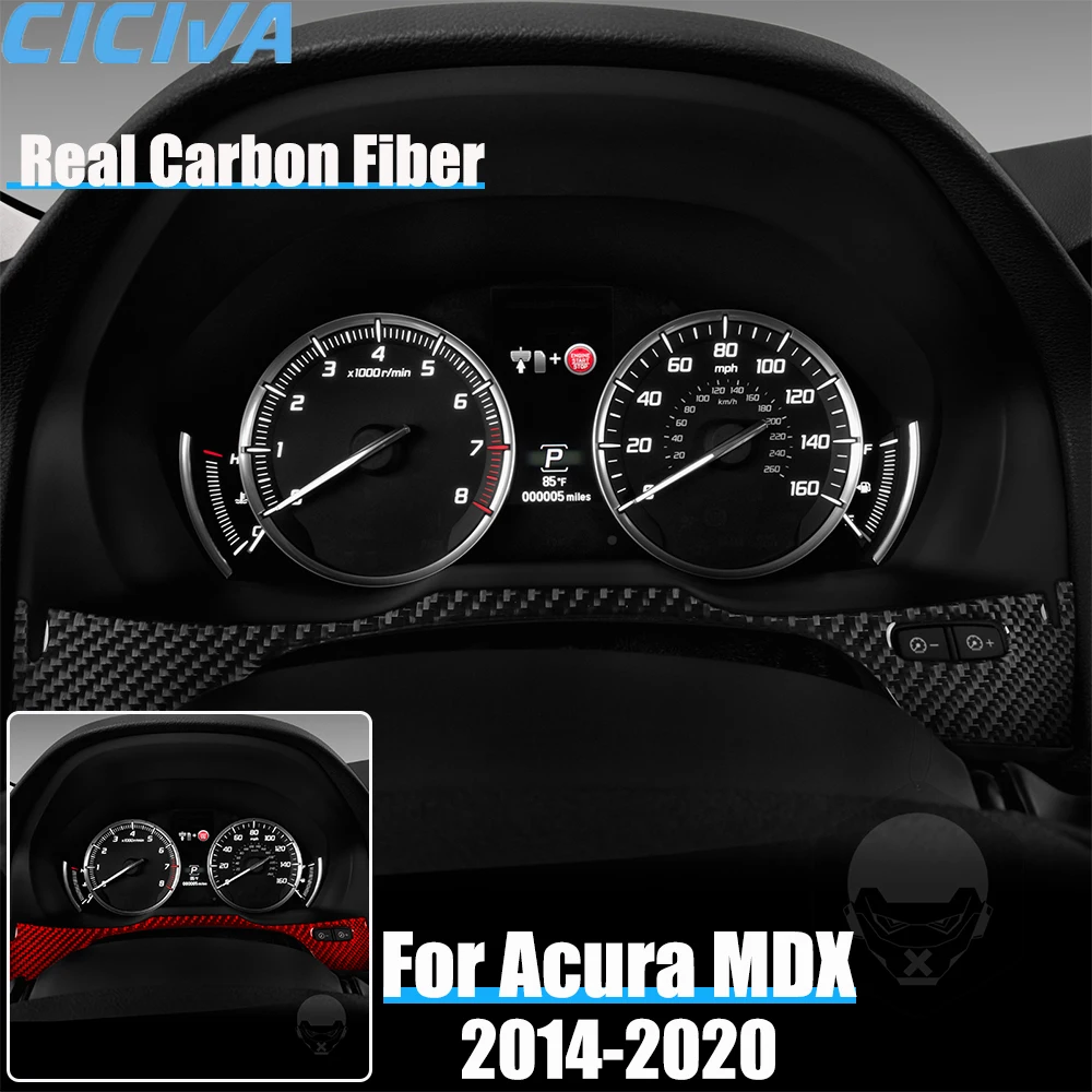 

Real Carbon Fiber Car Accessories Dashboard Speedometer Trim Cover Soft Sticker For Acura MDX 2014 2015 2016 2017 2018 2019 2020