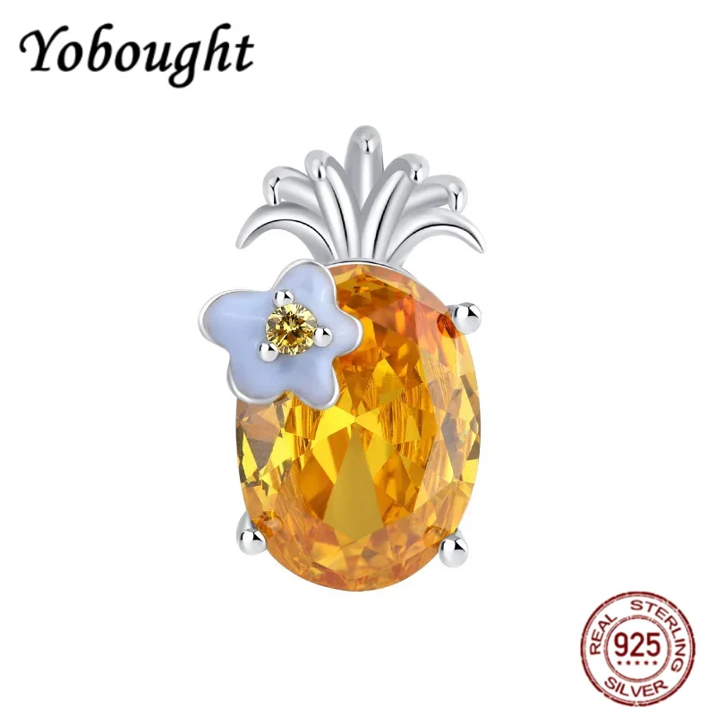 

NEW S925 Pure Silver Light Luxury Niche Pineapple Pendant Women's Gift