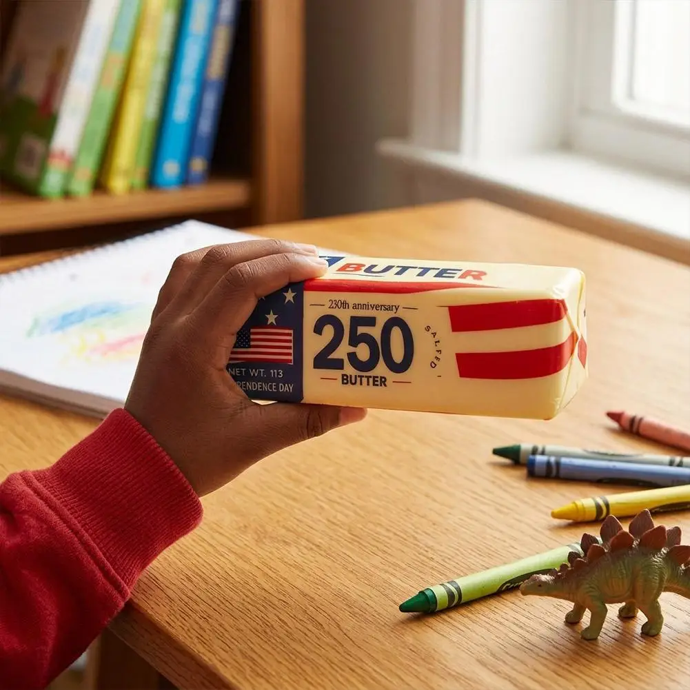 3PCS Slow Rebound Butter Squeeze Stress Ball USA 250th Anniversary Patriotic Fidget Toy Soft Sensory Ball for Party Favor Gift