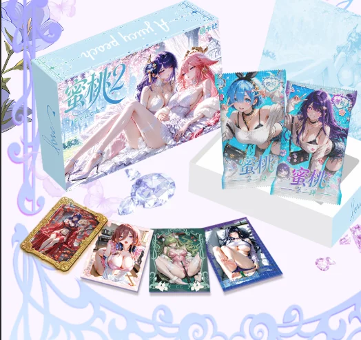 When Peaches Ripen Series 2 Multi IP Sexy Anime Waifu Trading Cards Goddess Character Collectible Blind Box Premium Gift Set
