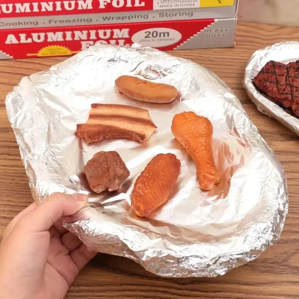 5m/10m/20m Disposable Tin Foil Paper Thickened Non-stick Aluminum Foil Paper Food-grade Heat-Resistant Barbecue Foil