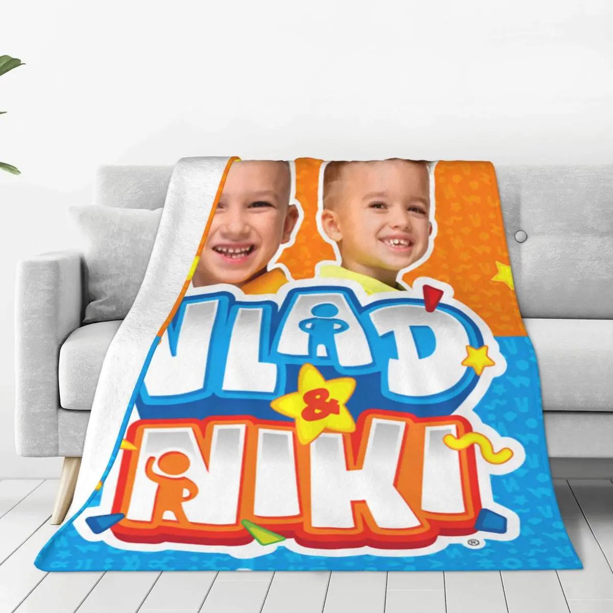 Vlad And Niki Cute Funny Series Blankets Fleece Print Multi-function Ultra-Soft Throw Blankets for Couch Bed Plush Thin Quilt