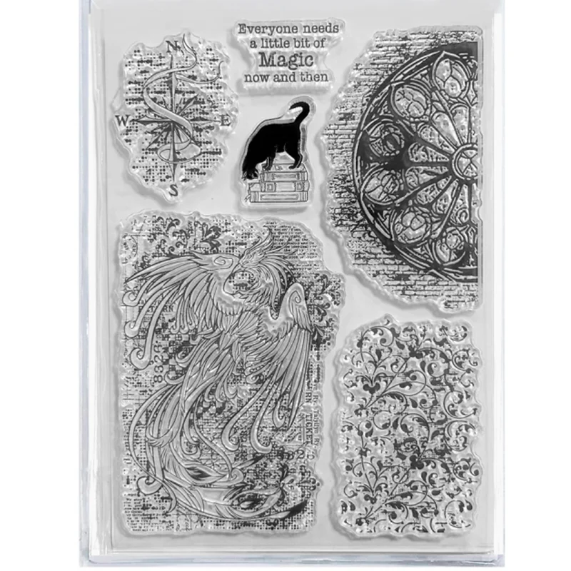 2024 New Retro Background Transparent Silicone Rubber Stamp/for DIY Scrapbooking Card /photo album Decorative clear stamp