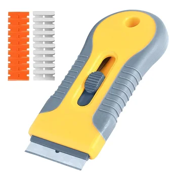 21 ピース/セットかみそりの刃スクレーパー車のガラス用予備刃車のステッカーラベルリムーバーツール窓ガラスクリーニングスキージ