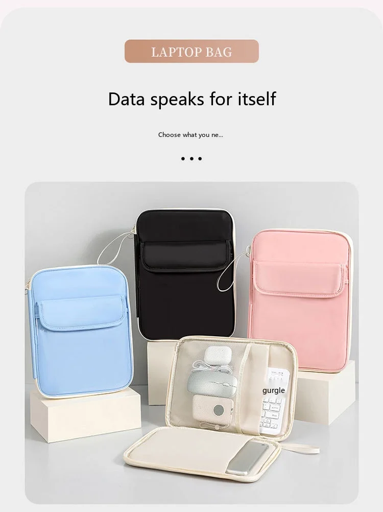 Elegante Tablet-Hülle 11-13 Zoll PU-Schutztasche für iPad mit Plüschfutter – Detail 10