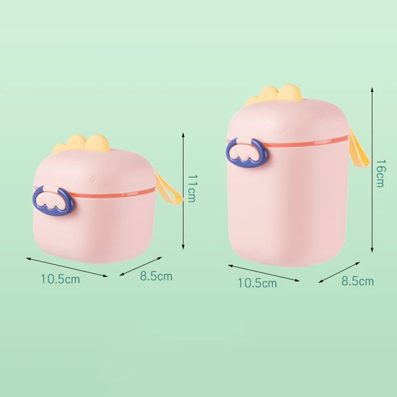 Portable Dinosaur Large Capacity Milk Powder Box Baby Travel Feeding Organizer Packaging Storage Tank