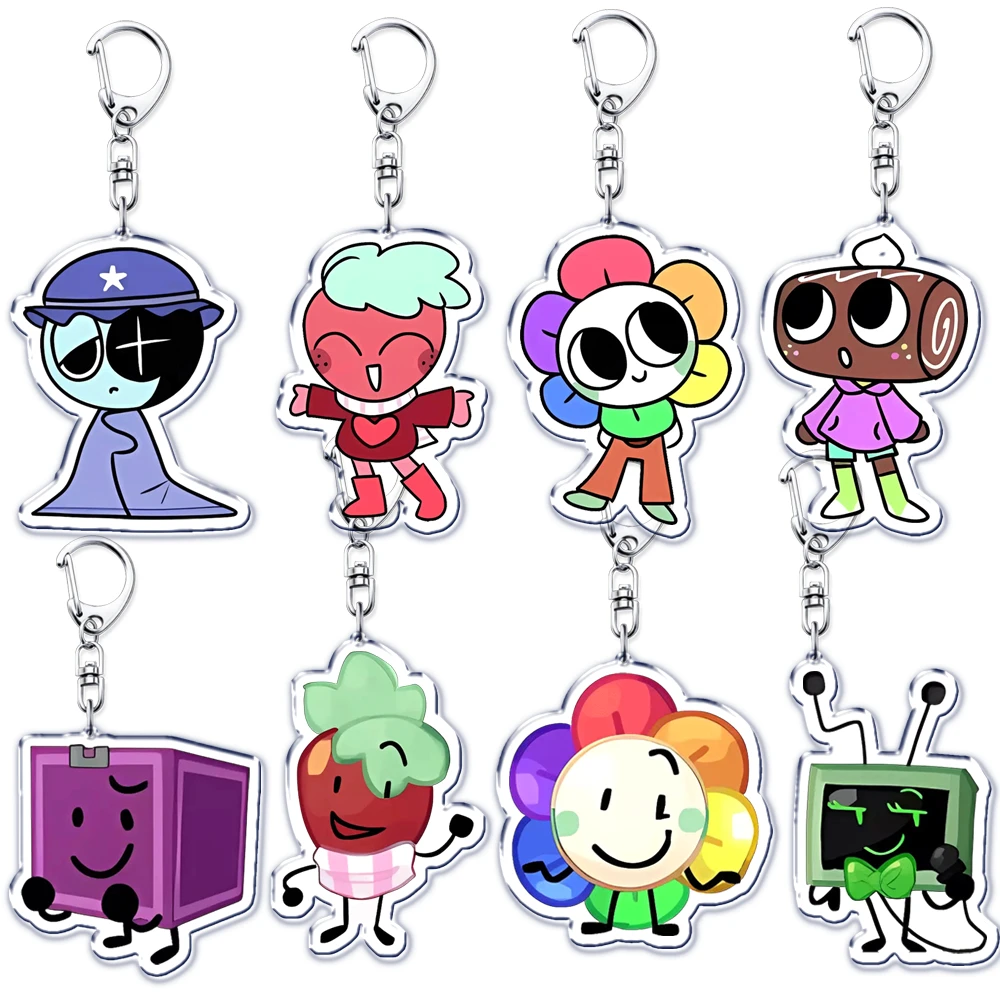 Hot Game Chibis Keychains for Accessories Bag Shrimpo Astro Gigi Connie Artro Sprout Dandy Vee Shelly Pebble Keyrings Fans Gifts