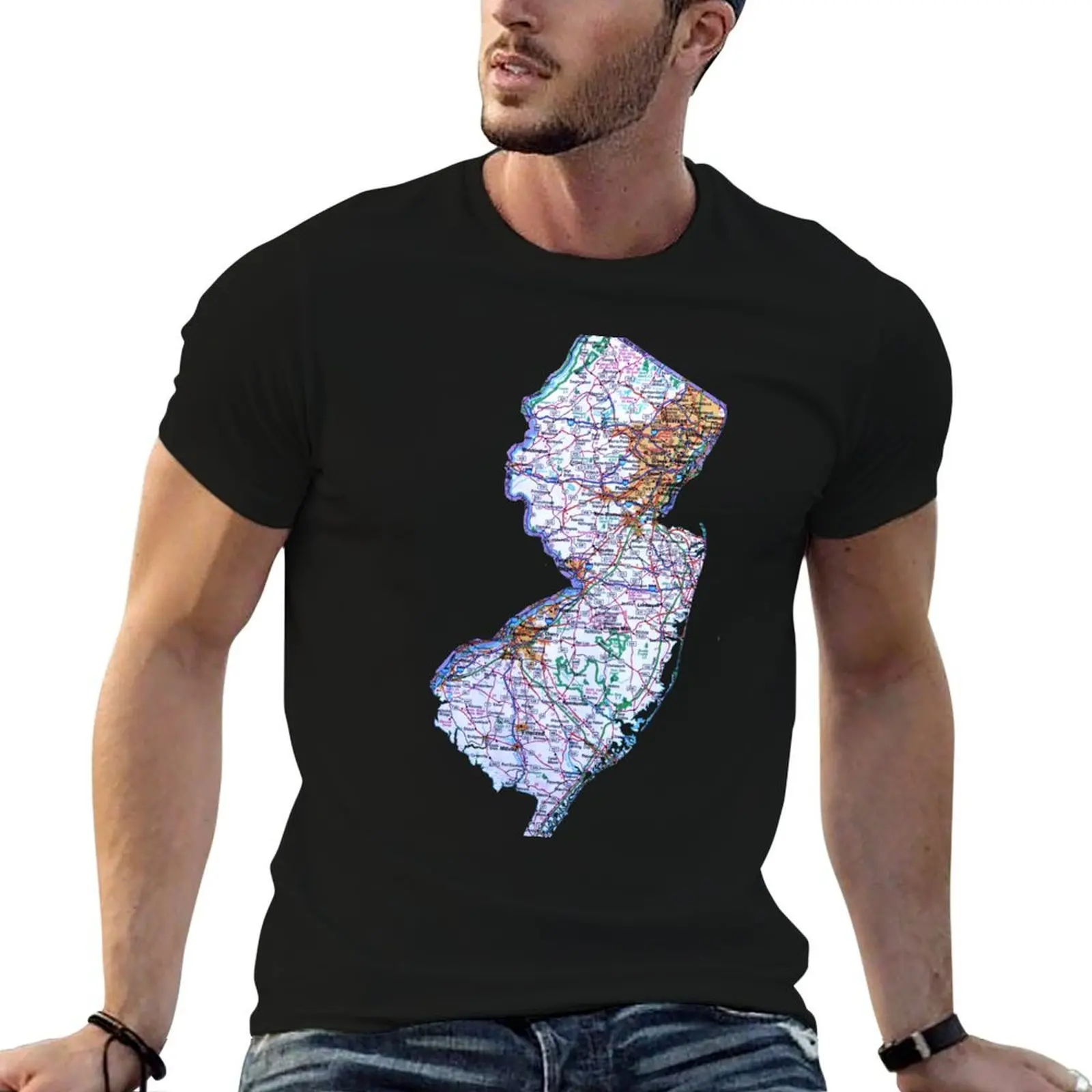 

New Jersey Roadmap T-Shirt graphic t shirts for man t shirts for man graphic funny T-Shirt