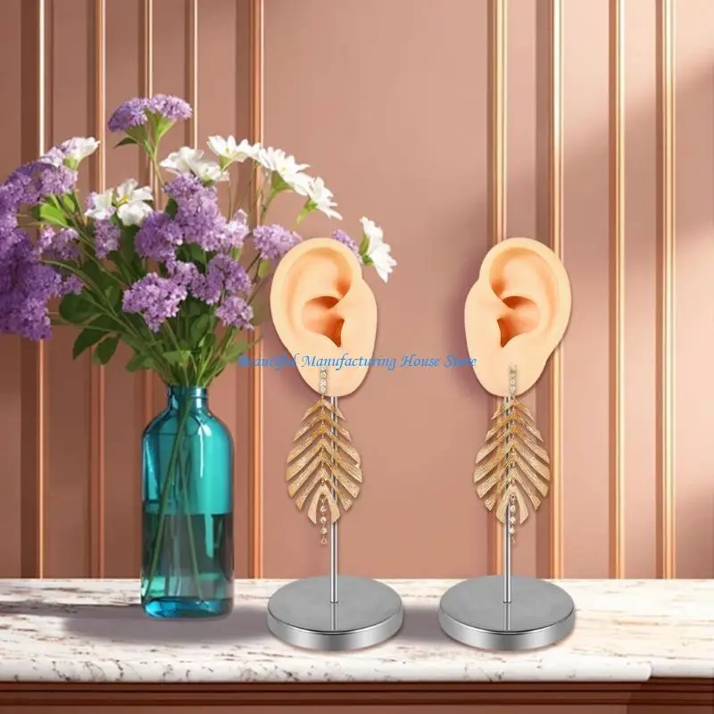 

E56A Silicone Left Right Ear Form for Cosmetic Training Realistic Human Ear Mannequin
