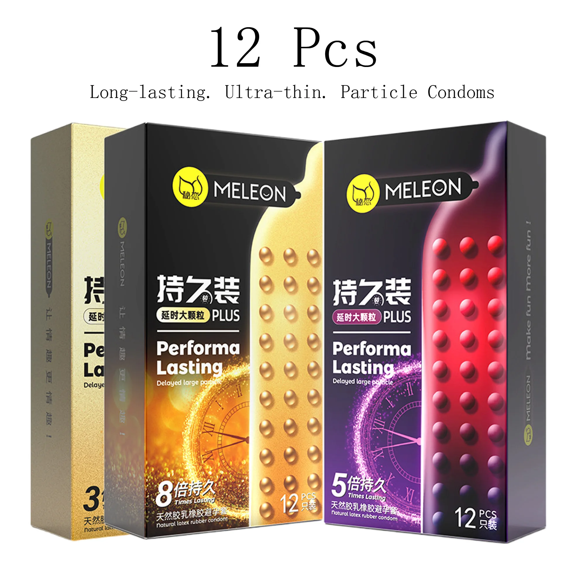 12pcs Condoms for Men and Women Delay Ejaculation Latex Penis Sleeve Rubber Latex Delay Ejaculation Intimate Sex Toys Dildos