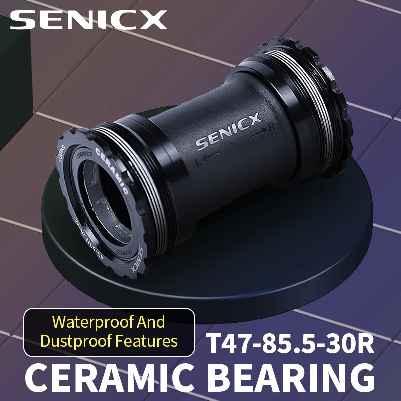 

SENICX Sealed Dustproof Road Bike Bottom Bracket Suitable for SRAM BB386 EVO Gravel Bicycle Crank Ceramic Bearing BB T47 Thread