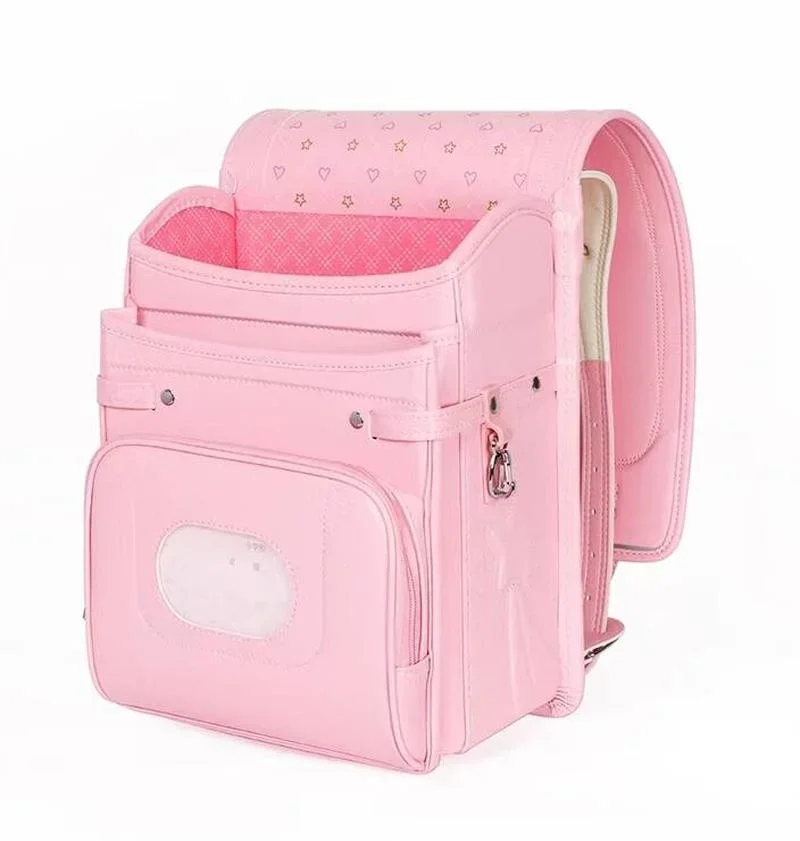 School Bags for Girls Cute Pink Backpacks Leather Orthopedic Schoolbag Kids Bags Waterproof Japanese School Bag